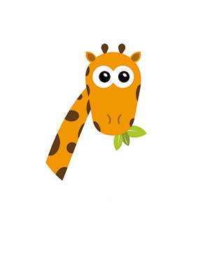 Affiche 8x10 personnalisée - Girafe