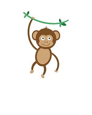 Affiche 8x10 personnalisée - Singe